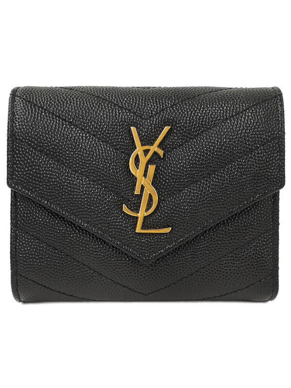 SAINT LAURENT PARIS Saint Paris Monogram Multifold Wallet Tri fold Short